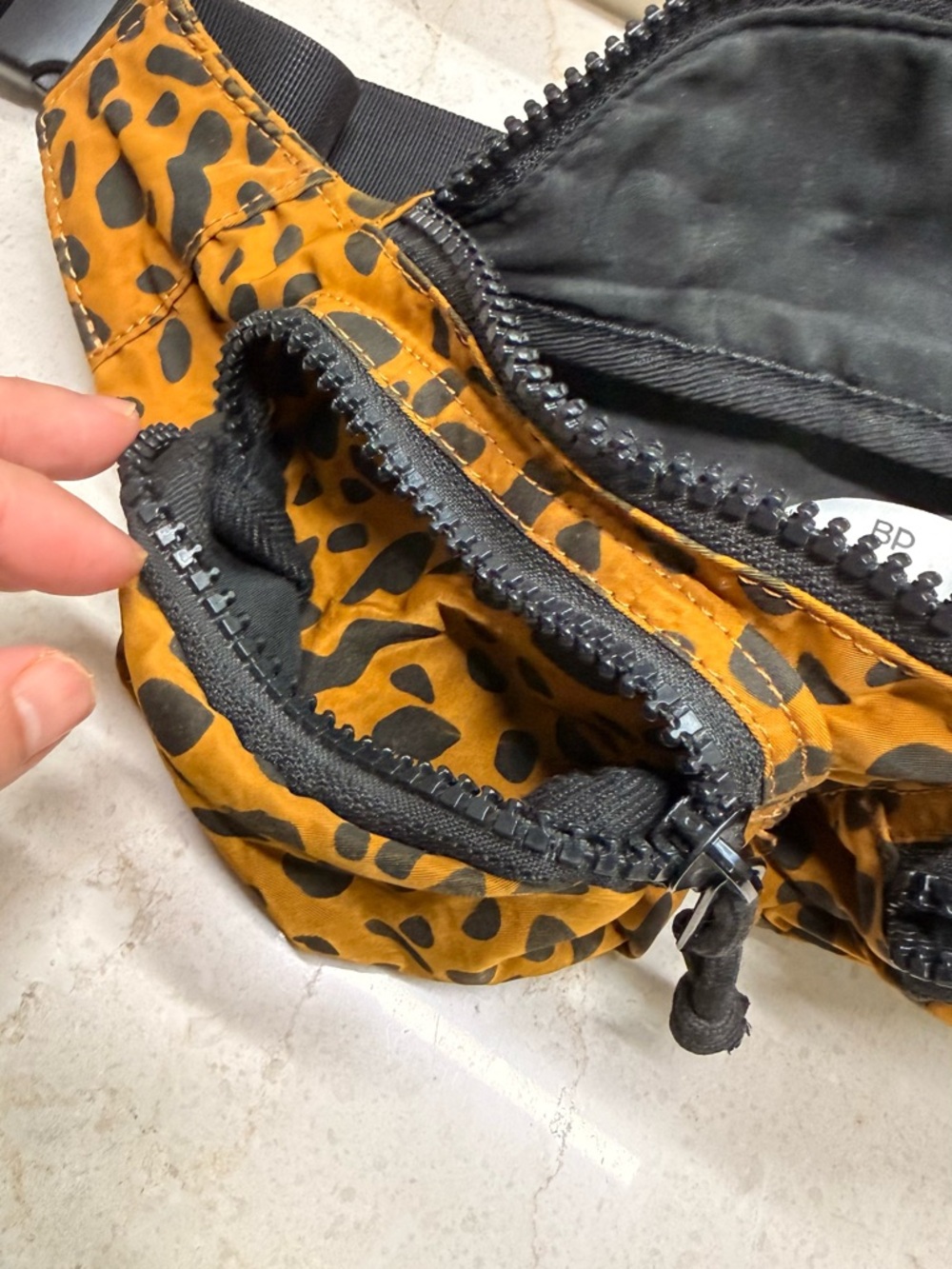 Nordstrom Leopard-Print Belt Bag in Tan and Black - Picture 2 of 7